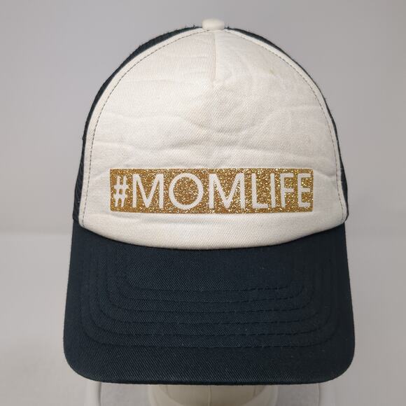 #Mom Life Snapback Trucker Hat Black One Size Adjustable Mesh Back YoungAn Hat - Picture 2 of 10